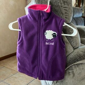 DOUBLE FLEECE COZY WARM GIRLS VEST  TODDLER SIZE 4 EXCELLENT CONDITION